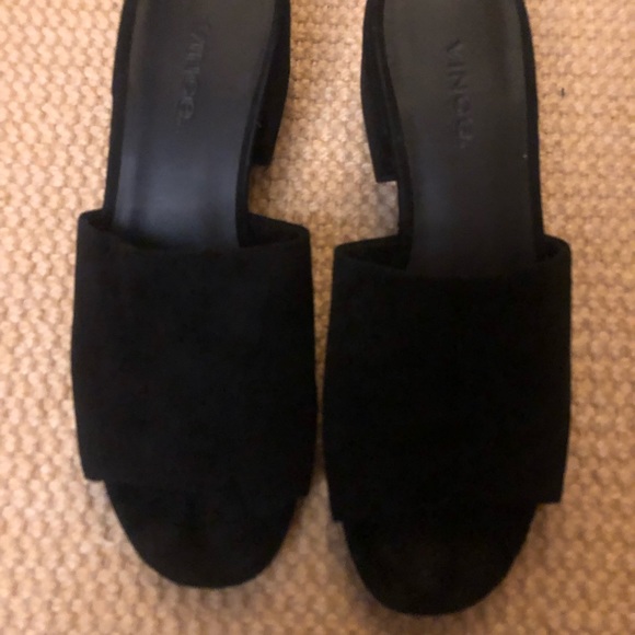 Vince Shoes - Vince rachelle black block heeled suede sandals